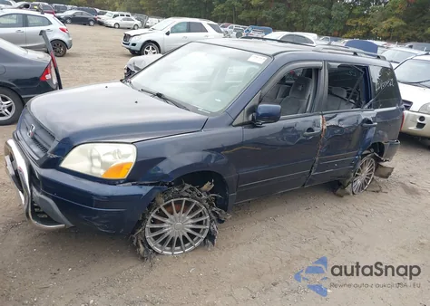 2004 Honda Pilot Ex из США, поврежденный, VIN 2HKYF18444H514487